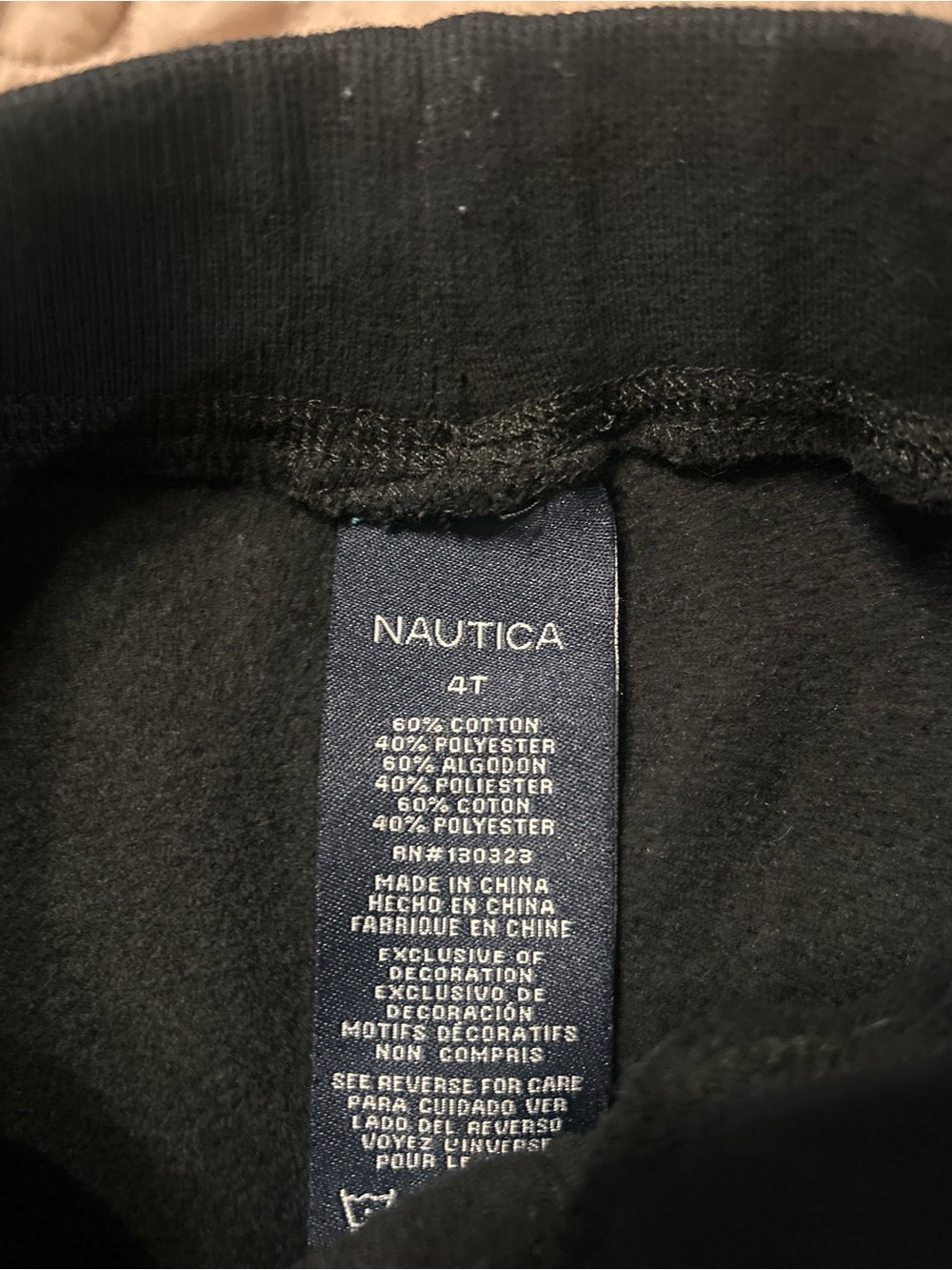 Nautica Kids Black Sweat Joggers with Red Logo 4T - Picture 6 of 6